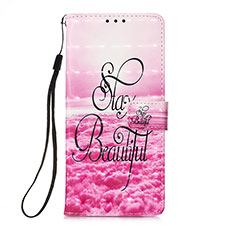 Funda de Cuero Cartera con Soporte Patron de Moda Carcasa Y03B para Xiaomi Redmi 10 (2022) Rosa