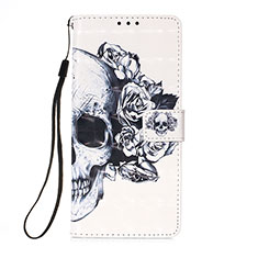 Funda de Cuero Cartera con Soporte Patron de Moda Carcasa Y03B para Xiaomi Redmi Note 9 Pro Max Negro