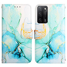 Funda de Cuero Cartera con Soporte Patron de Moda Carcasa Y04B para Oppo A53s 5G Verde