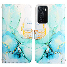 Funda de Cuero Cartera con Soporte Patron de Moda Carcasa Y04B para Oppo A55S 5G Verde