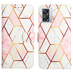 Funda de Cuero Cartera con Soporte Patron de Moda Carcasa Y04B para Oppo K10 5G India Blanco