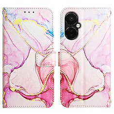 Funda de Cuero Cartera con Soporte Patron de Moda Carcasa Y04B para Oppo K11x 5G Rosa