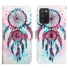 Funda de Cuero Cartera con Soporte Patron de Moda Carcasa Y04B para Samsung Galaxy A03s Multicolor