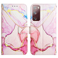 Funda de Cuero Cartera con Soporte Patron de Moda Carcasa Y04B para Samsung Galaxy S20 FE 4G Rosa