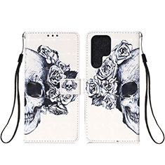 Funda de Cuero Cartera con Soporte Patron de Moda Carcasa Y04B para Samsung Galaxy S23 Ultra 5G Gris