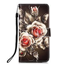 Funda de Cuero Cartera con Soporte Patron de Moda Carcasa Y05B para Samsung Galaxy S21 Plus 5G Negro