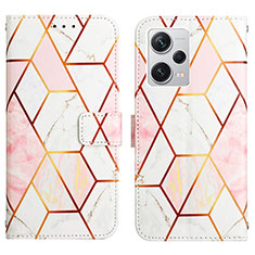 Funda de Cuero Cartera con Soporte Patron de Moda Carcasa YB4 para Xiaomi Redmi Note 12 Explorer Blanco