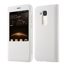 Funda de Cuero Cartera para Huawei G8 Blanco