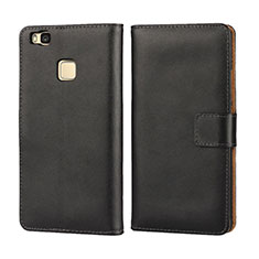 Funda de Cuero Cartera para Huawei G9 Lite Negro