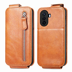 Funda de Cuero Flip para Huawei Enjoy 50 Marron