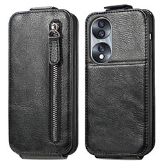 Funda de Cuero Flip para Huawei Honor 70 5G Negro