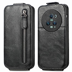 Funda de Cuero Flip para Huawei Honor Magic5 Pro 5G Negro