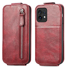 Funda de Cuero Flip para Motorola Moto Edge 40 Pro 5G Rojo