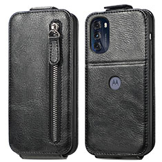 Funda de Cuero Flip para Motorola Moto G 5G (2022) Negro