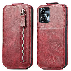 Funda de Cuero Flip para Motorola Moto G13 Rojo