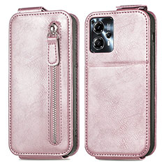 Funda de Cuero Flip para Motorola Moto G23 Oro Rosa