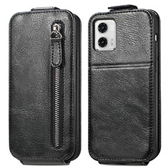 Funda de Cuero Flip para Motorola Moto G73 5G Negro