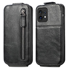 Funda de Cuero Flip para Motorola Moto X40 5G Negro