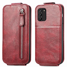 Funda de Cuero Flip para Nokia G100 Rojo