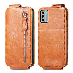 Funda de Cuero Flip para Nokia G22 Marron