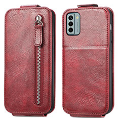 Funda de Cuero Flip para Nokia G22 Rojo