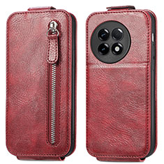 Funda de Cuero Flip para OnePlus 11R 5G Rojo