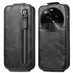 Funda de Cuero Flip para Oppo Find X6 5G Negro