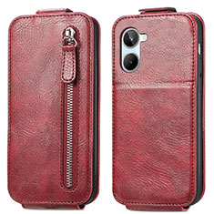 Funda de Cuero Flip para Realme 10 4G Rojo