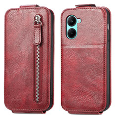 Funda de Cuero Flip para Realme C33 (2023) Rojo