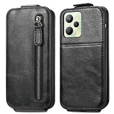 Funda de Cuero Flip para Realme C35 Negro