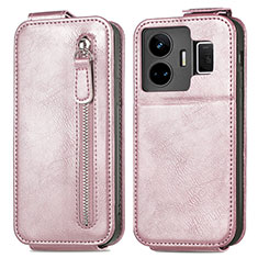 Funda de Cuero Flip para Realme GT Neo5 240W 5G Oro Rosa