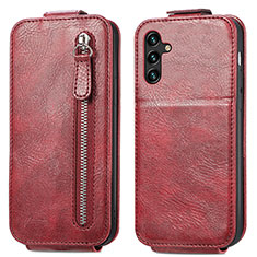 Funda de Cuero Flip para Samsung Galaxy A04s Rojo