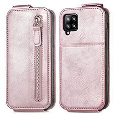 Funda de Cuero Flip para Samsung Galaxy A42 5G Oro Rosa