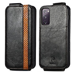 Funda de Cuero Flip para Samsung Galaxy S20 FE 4G Negro