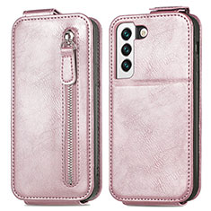 Funda de Cuero Flip para Samsung Galaxy S23 5G Oro Rosa