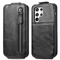 Funda de Cuero Flip para Samsung Galaxy S25 Ultra 5G Negro