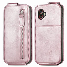 Funda de Cuero Flip para Samsung Galaxy XCover 6 Pro 5G Oro Rosa