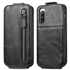 Funda de Cuero Flip para Sony Xperia 10 IV Negro