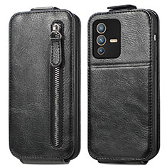 Funda de Cuero Flip para Vivo V23 5G Negro