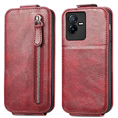 Funda de Cuero Flip para Vivo Y73t Rojo