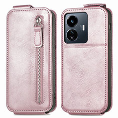 Funda de Cuero Flip para Vivo Y77 5G Oro Rosa