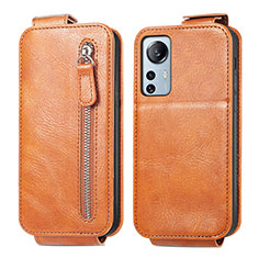 Funda de Cuero Flip para Xiaomi Mi 12 5G Marron