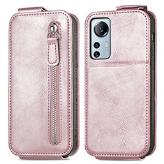 Funda de Cuero Flip para Xiaomi Mi 12 5G Oro Rosa