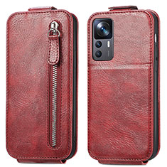 Funda de Cuero Flip para Xiaomi Mi 12T 5G Rojo