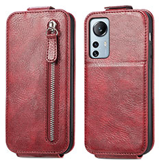 Funda de Cuero Flip para Xiaomi Mi 12X 5G Rojo