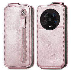 Funda de Cuero Flip para Xiaomi Mi 13 Ultra 5G Oro Rosa