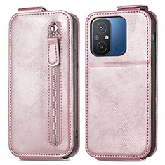 Funda de Cuero Flip para Xiaomi Poco C55 Oro Rosa