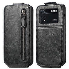 Funda de Cuero Flip para Xiaomi Poco M4 Pro 4G Negro