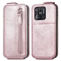 Funda de Cuero Flip para Xiaomi Redmi 10C 4G Oro Rosa