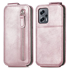 Funda de Cuero Flip para Xiaomi Redmi K50i 5G Oro Rosa